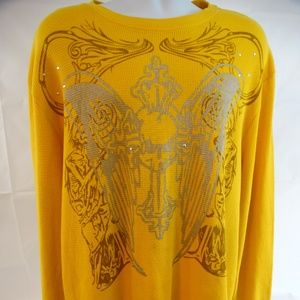 OLD SKOOL YELLOW URBAN DESIGN MEN'S L/S GRAPHIC